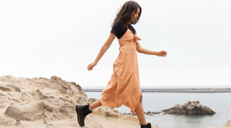 Roxy Off Shoulder Smock Top/ Skirt Combo