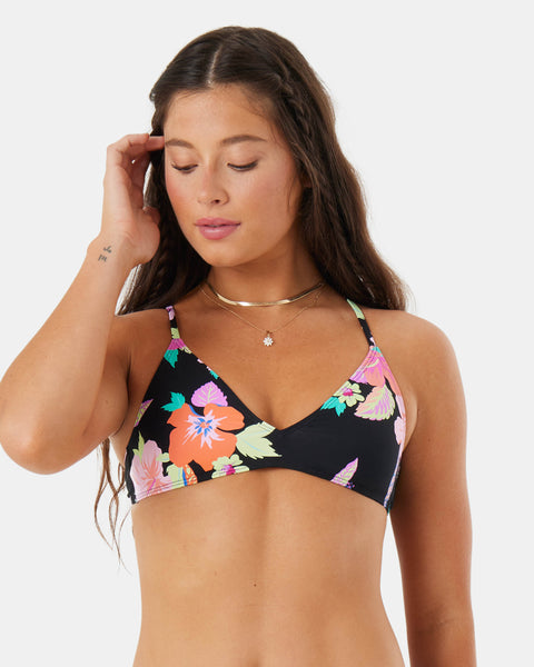Wanderlust Athletic Triangle Bikini Top - Roxy