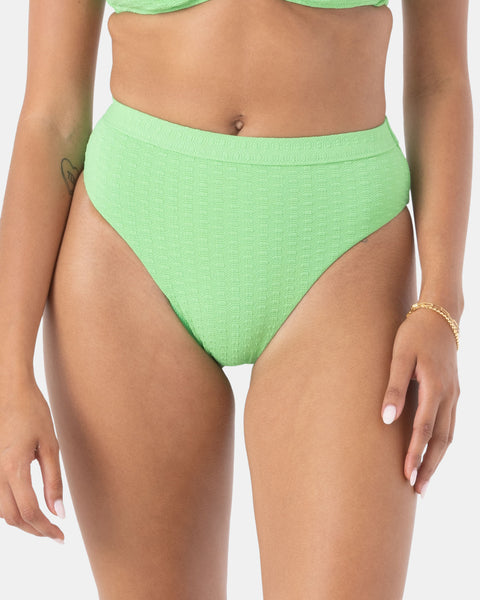 Haleiwa Banded High Waist Moderate Bikini Bottom - Roxy