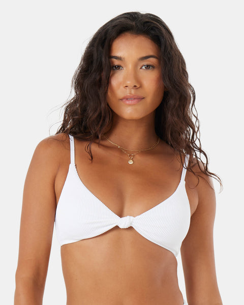 Rib Roxy Love Knot Bralette Bikini Top - Roxy