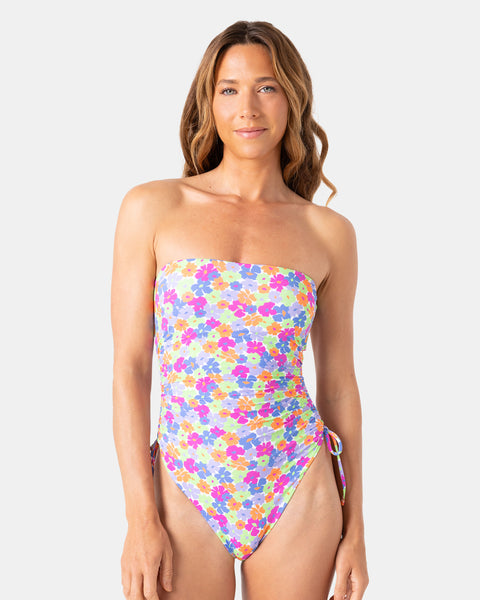 California Dreamin Bandeau One Piece Swimsuit - Roxy