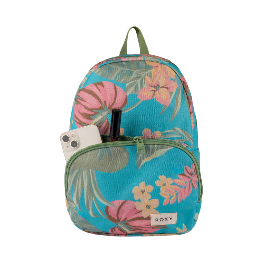 amazon roxy mini backpack Women's Always Core | Travel | Everyday Carry | Beach | Polyester | 8L Capacity - Anthracite Sunny Floral Swim combining sustainability with timeless style Small Backpack Roxy Canvas Backpack