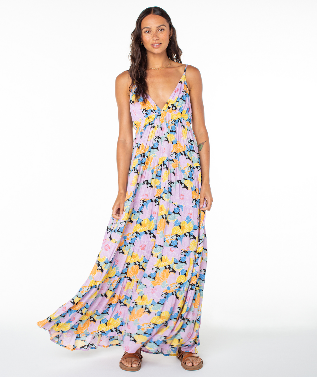 ROXY WAHINE 142 × UNION MILAN M Honolulu Glow Maxi Dress - Roxy