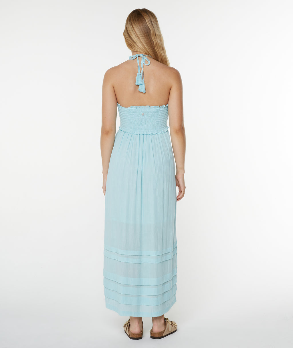 casual light blue maxi dress PRETTYGARDEN Women's Summer Flowy Maxi Dress Casual Sleeveless Spaghet main image 1