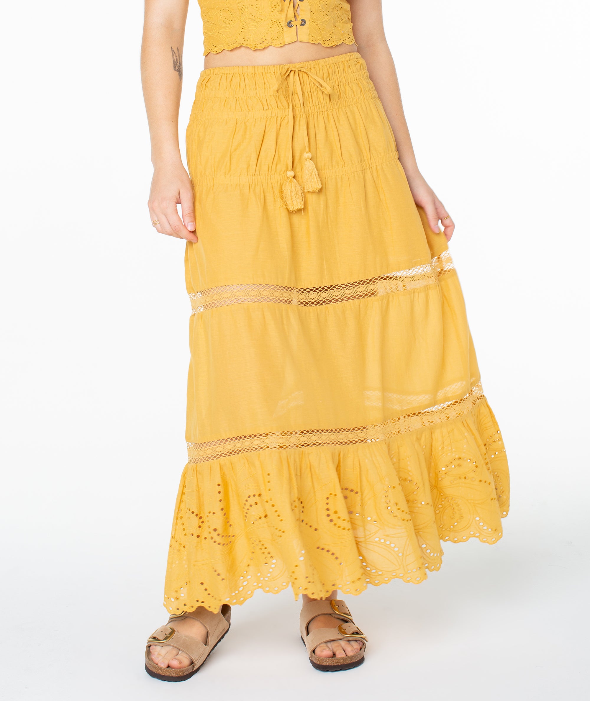 【AAKE】HOOK STRAP MAXI SKIRT Castaway Maxi Skirt - Roxy
