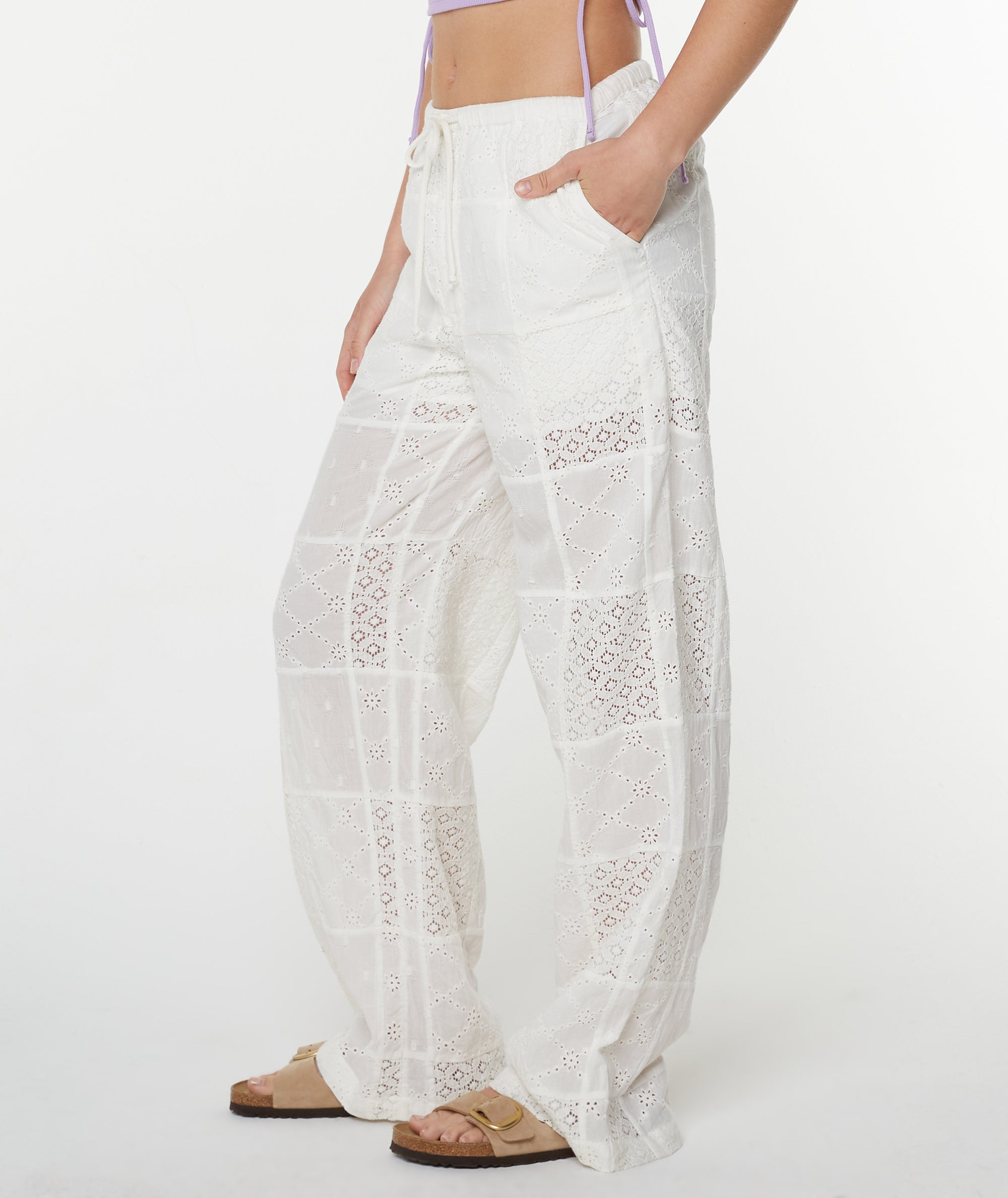 タグ付✨Eaphi cotton lace patchwork pants Eaphi cotton lace patchwork pants