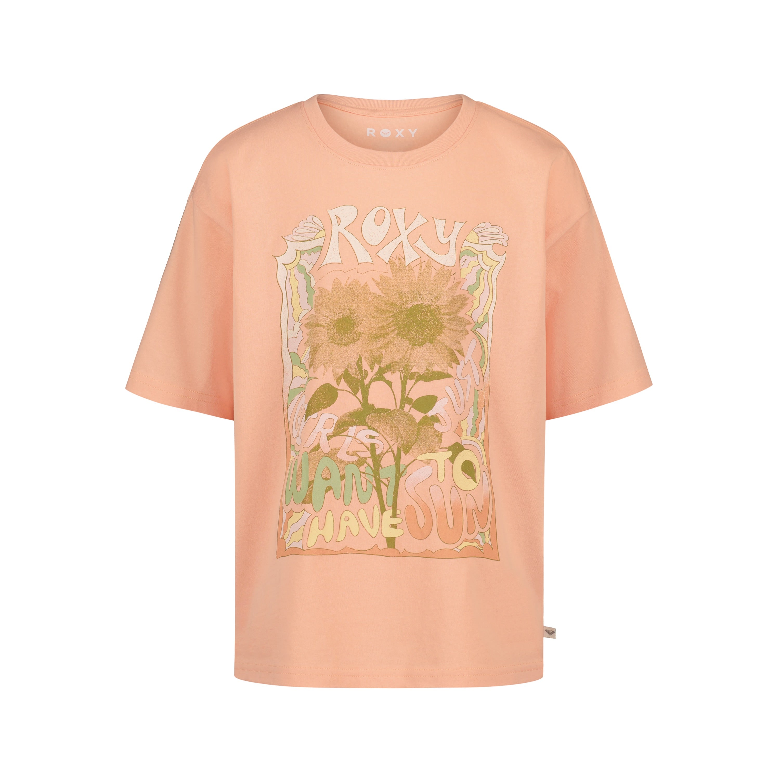【 ROXY 】 Girls' Sunshine Oversized Tee - Roxy