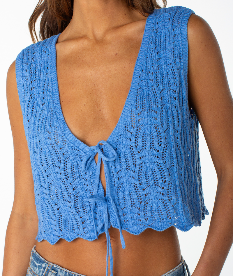 Beach Bound Crochet Vest - Roxy