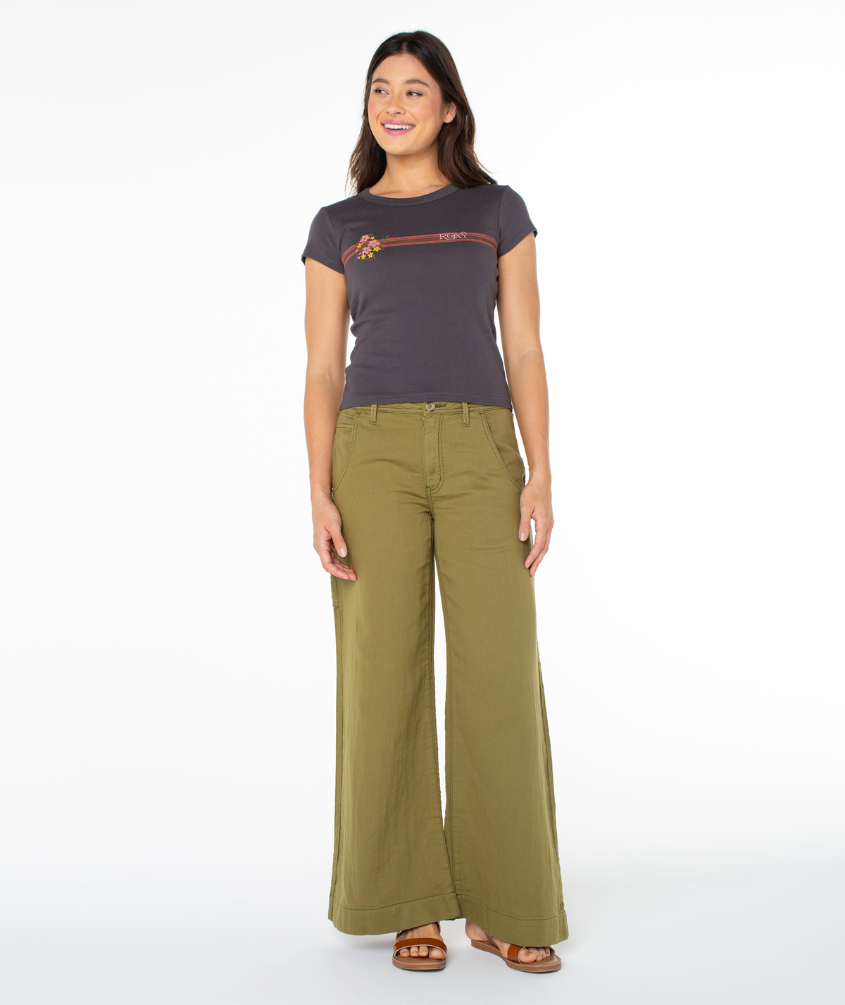 Heritage Stripe 90s Baby Tee - Roxy