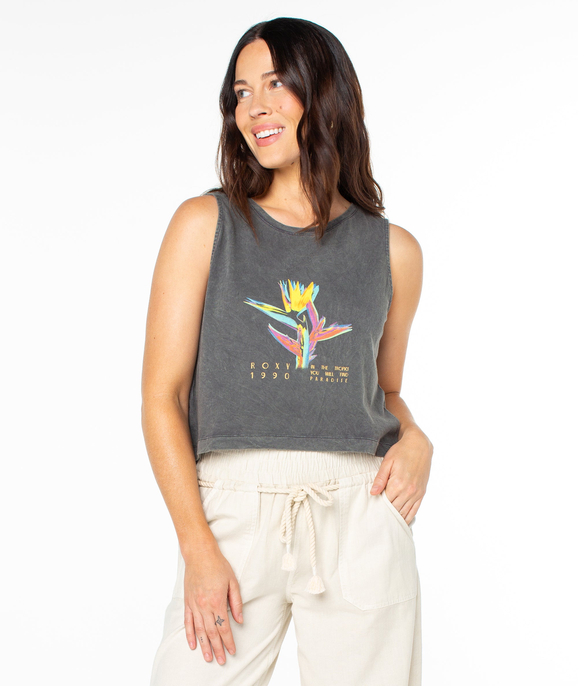 Tropicool Paradise Wildflower Tank - Roxy Tropicool Paradise Wildflower Tank - Roxy
