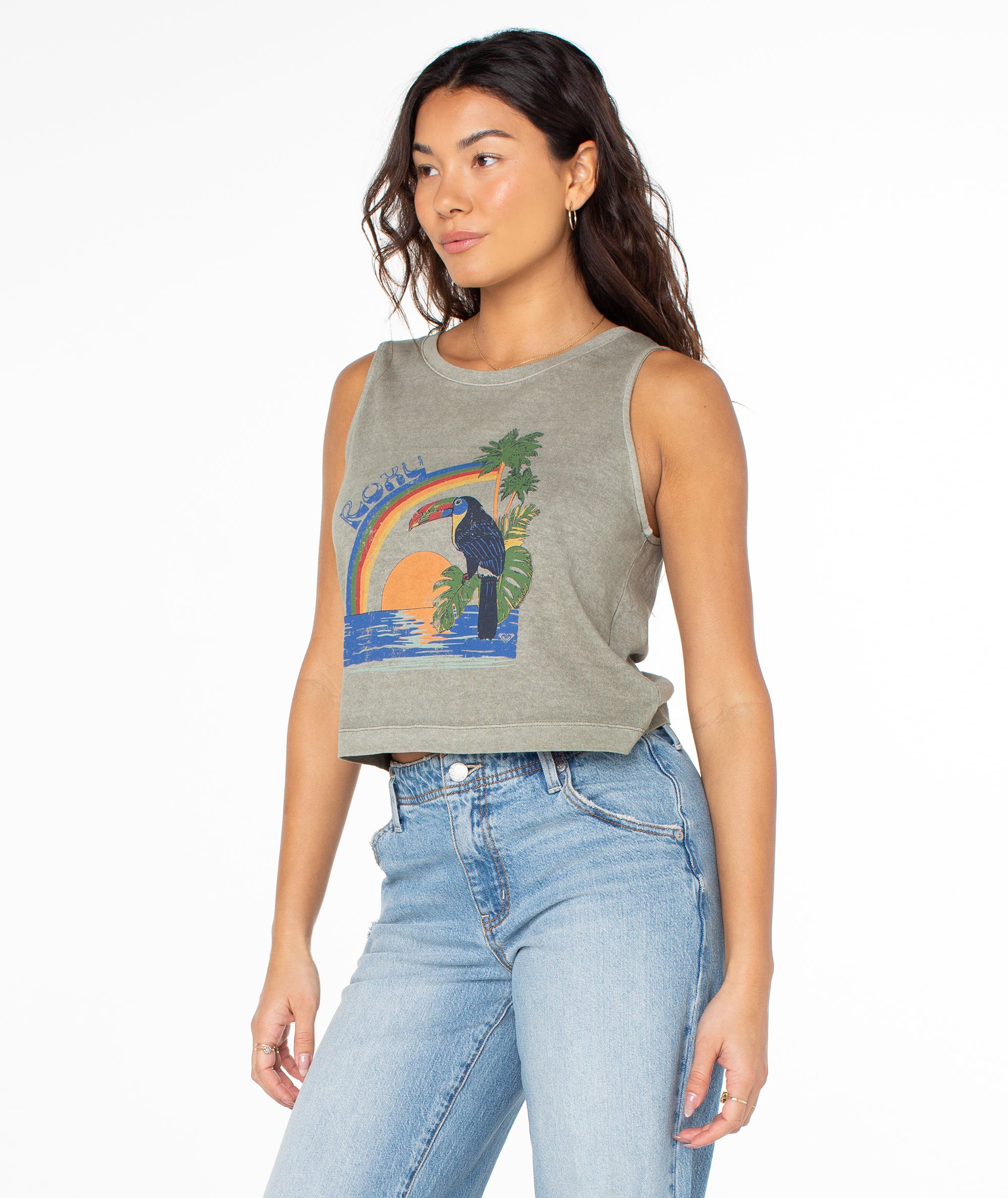 Vintage Toucan Wildflower Tank - Roxy