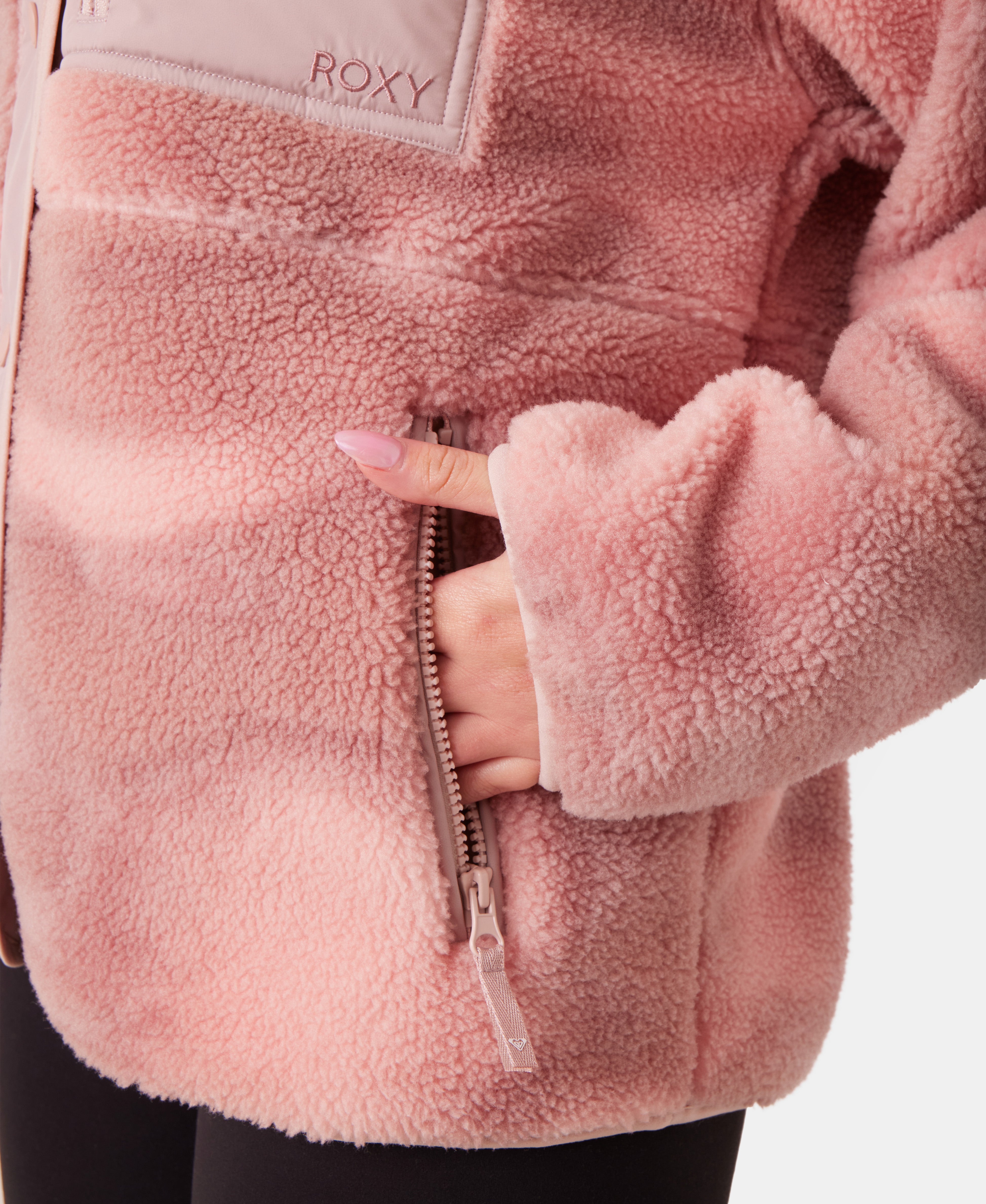 Everest Hooded Sherpa Jacket - Roxy