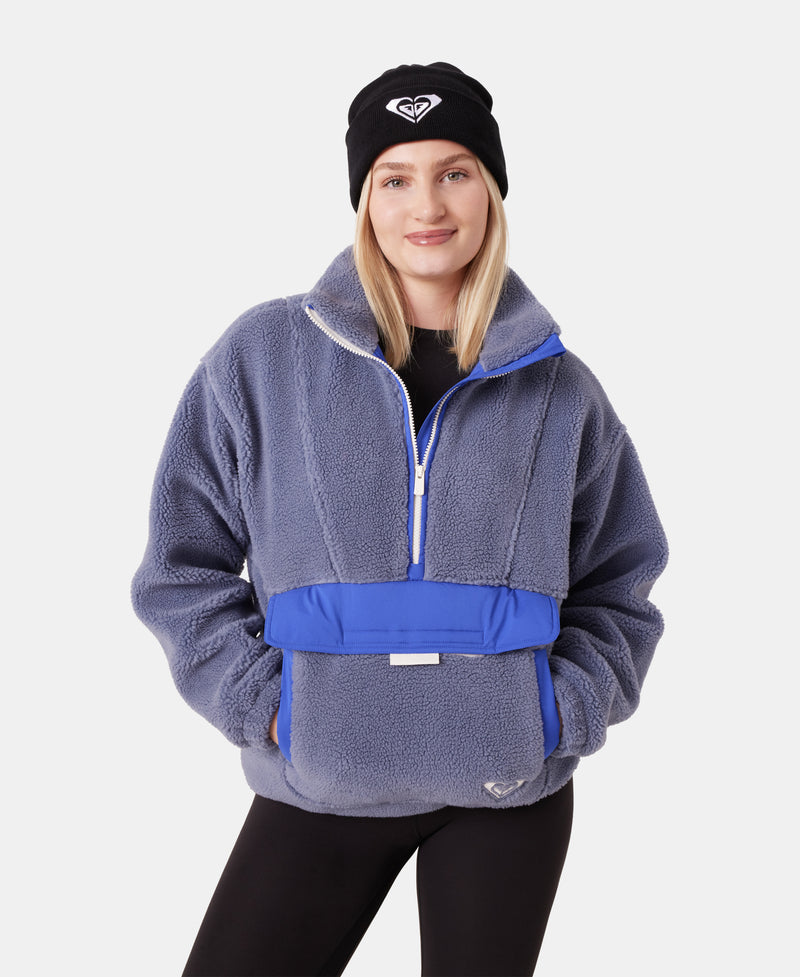 Rita Half Zip Sherpa Anorak - Wind - Roxy