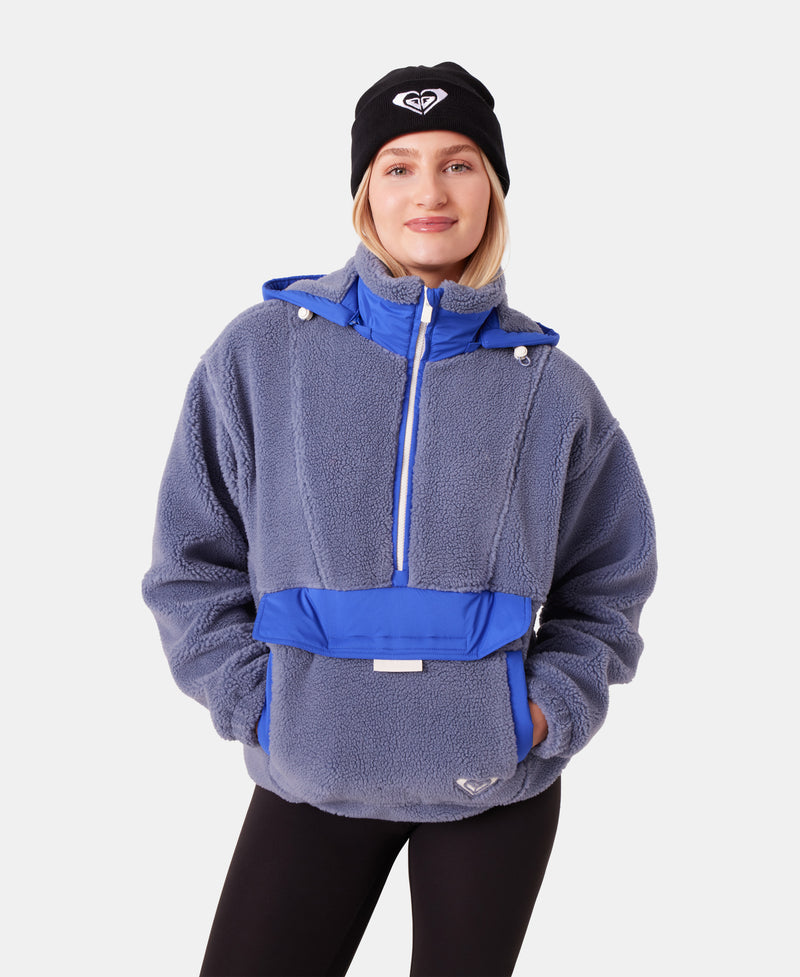 Rita Half Zip Sherpa Anorak - Wind - Roxy