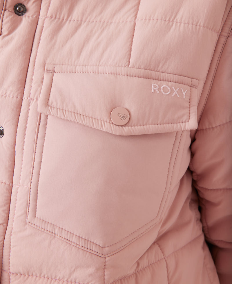 Alpine Quilted Shacket - Adobe Rose - Roxy
