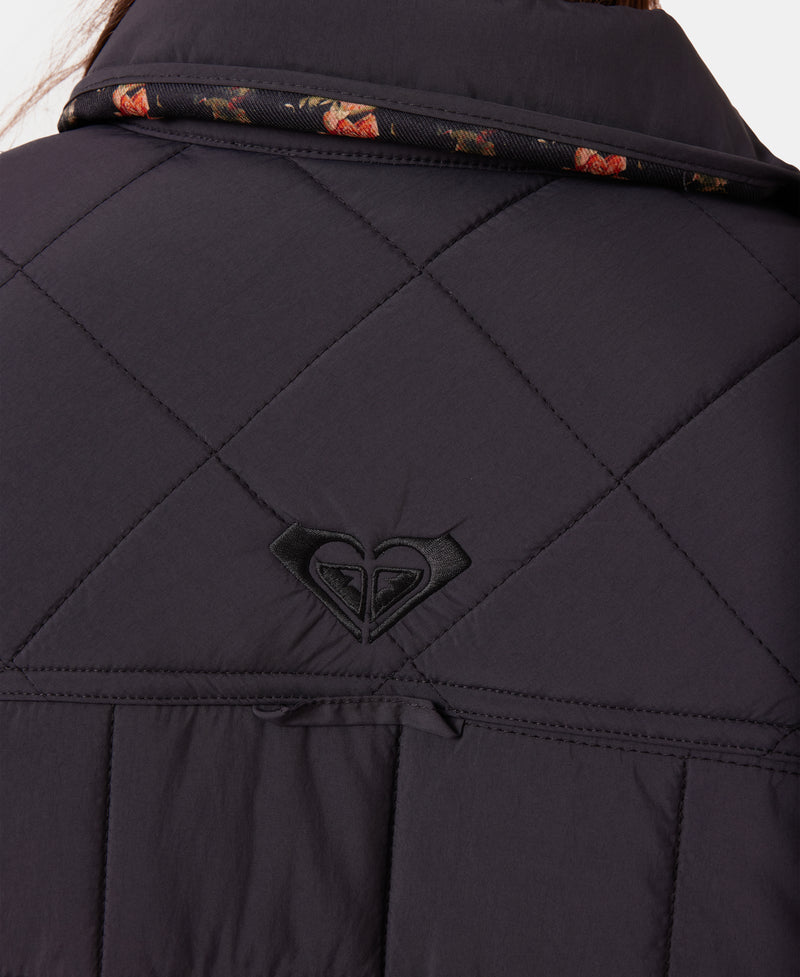 Alpine Quilted Shacket - Black - Roxy