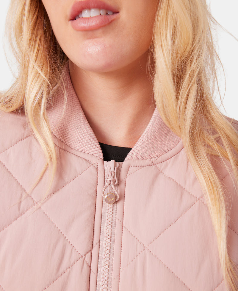 Aurora Quilted Bomber - Adobe Rose - Roxy