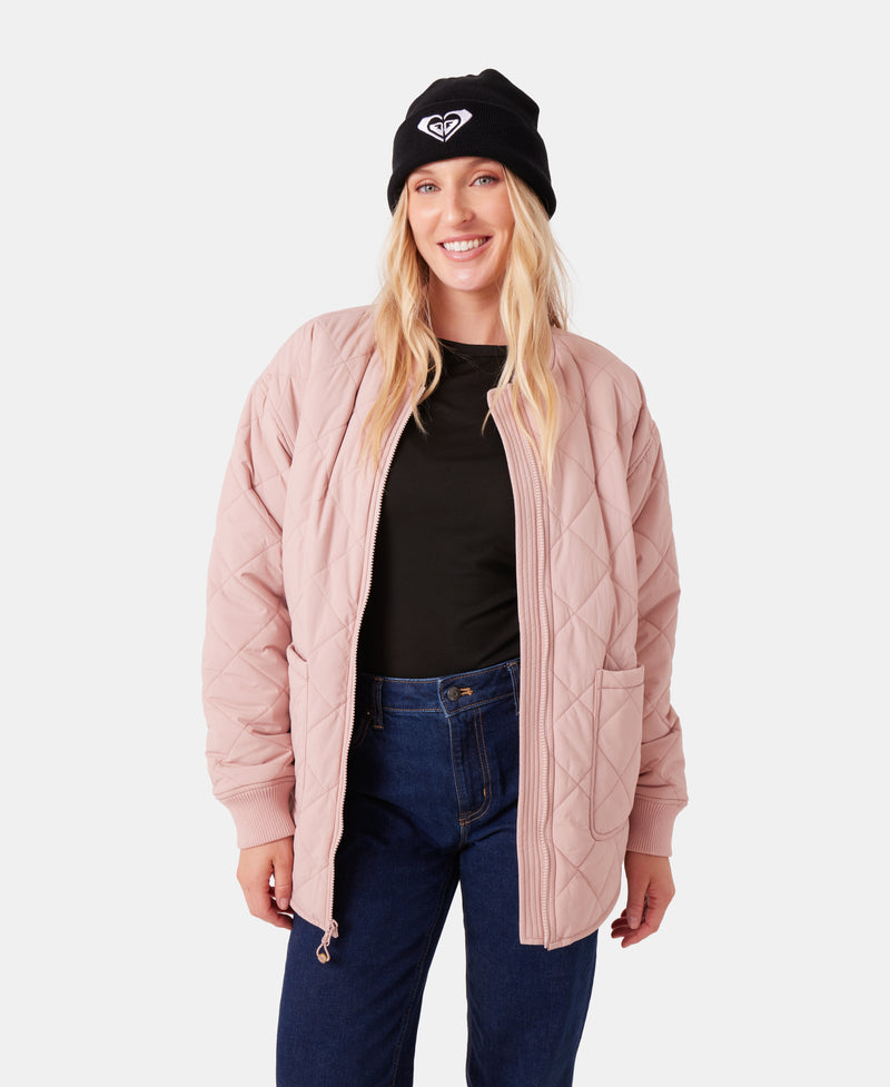 Aurora Quilted Bomber - Adobe Rose - Roxy