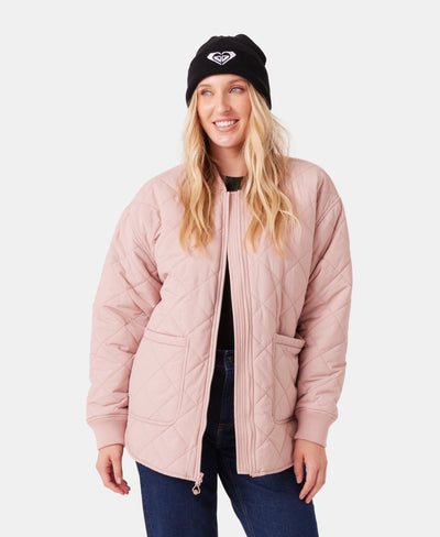 Aurora Quilted Bomber - Adobe Rose - Roxy