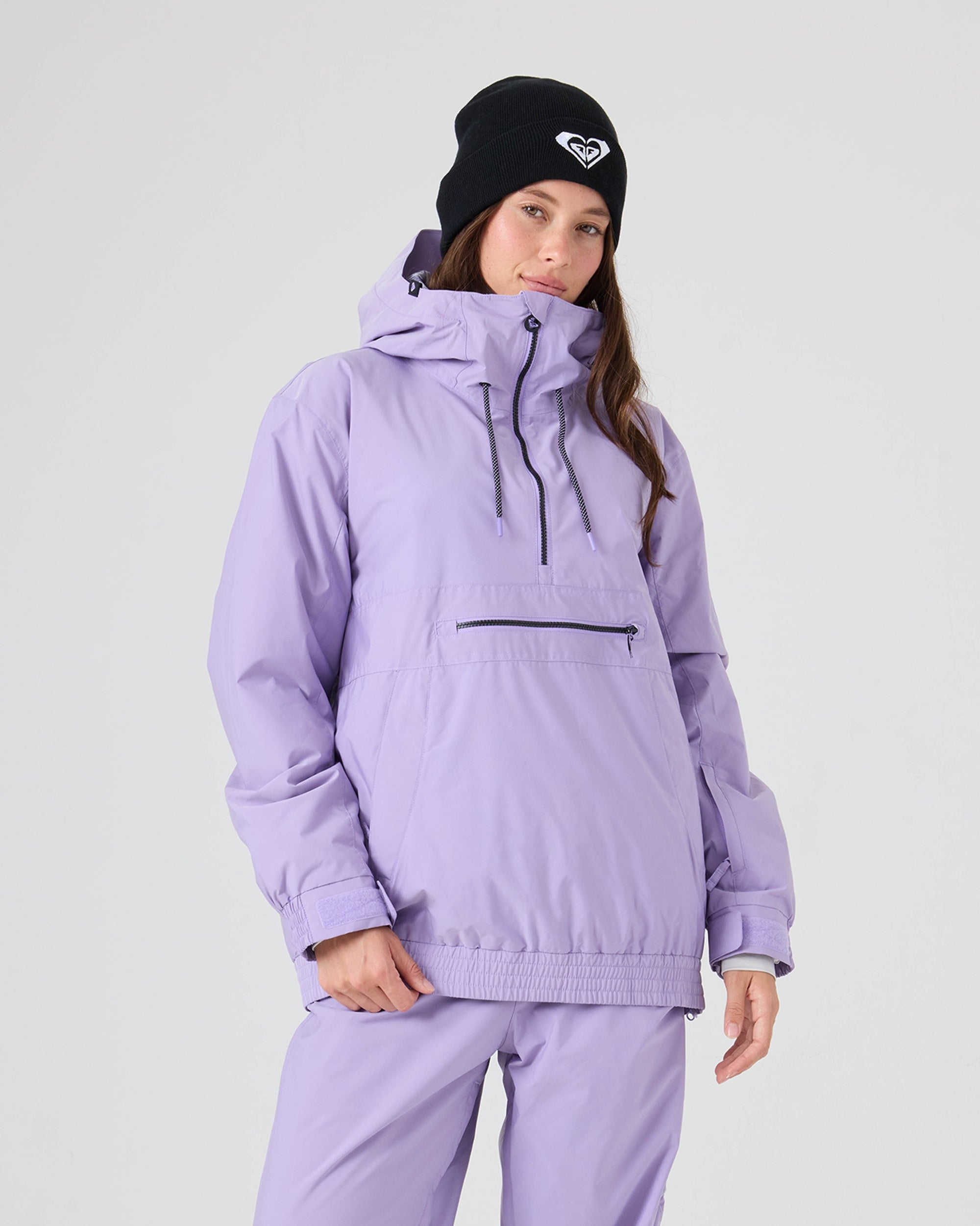 ✨新品未使用タグ付き✨ROXYロキシー スノーボードウェア 紫 ライトブルーXL Downtown Anorak - Roxy