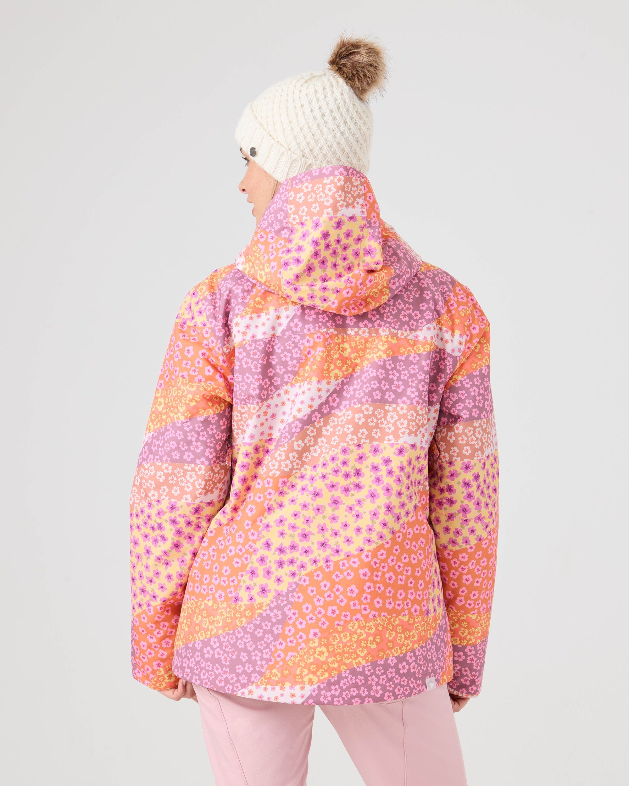 ROXY スノーボードジャケット 花柄 鳥柄 Lサイズ Jetty Jacket - Roxy
