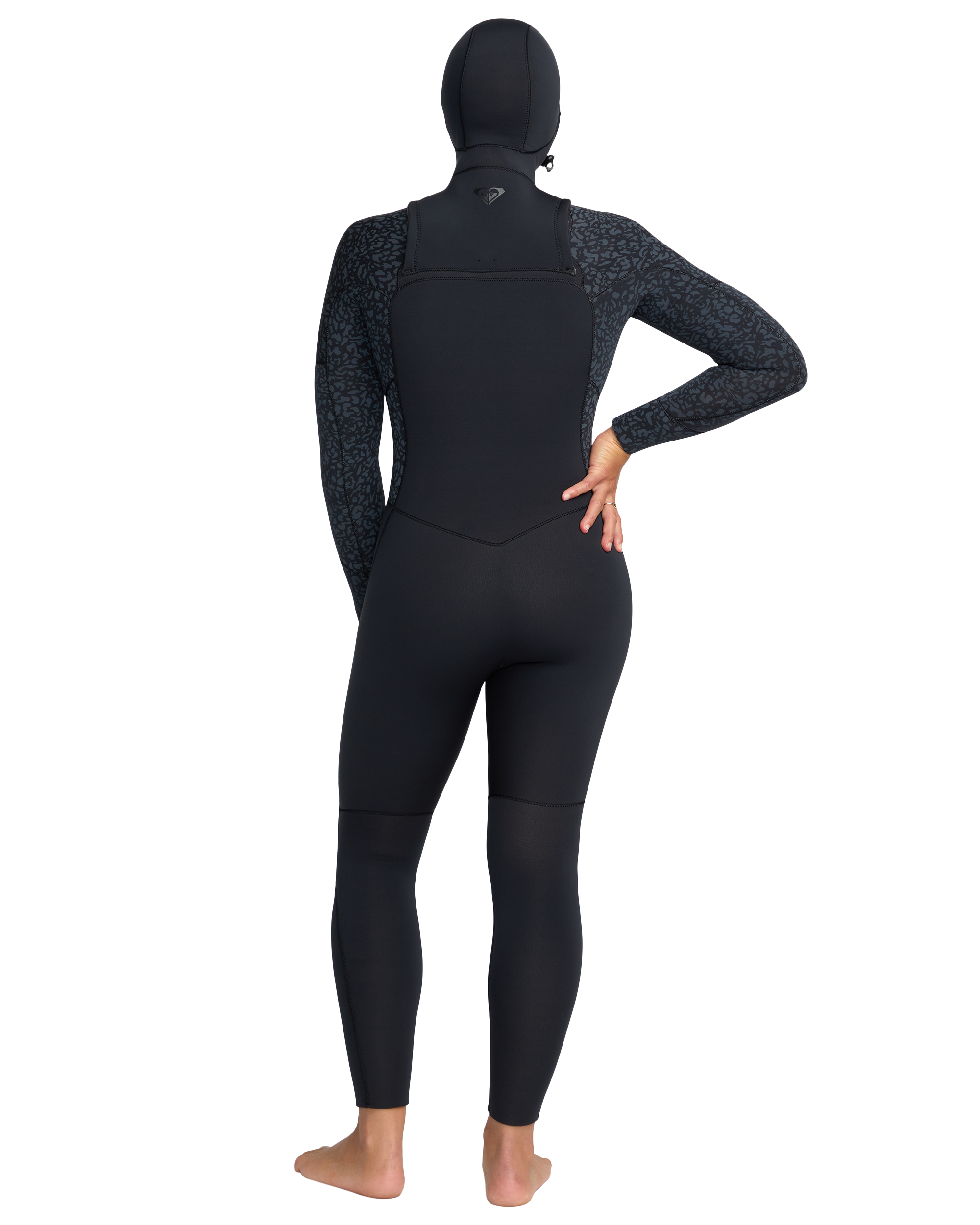 5/4mm Swell Natural Hooded Front Zip Wetsuit - Roxy