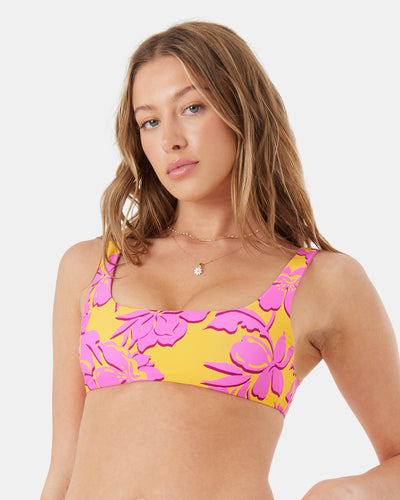 Island Time Reversible Square Neck Bralette Bikini Top - Roxy