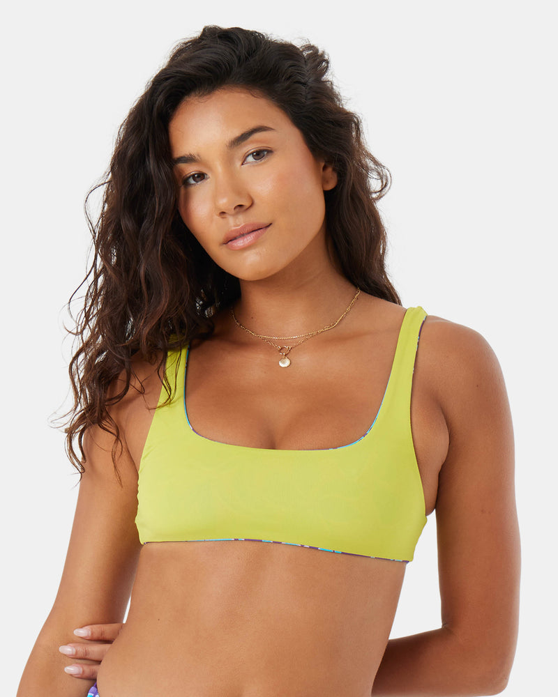 Island Time Reversible Square Neck Bralette Bikini Top - Roxy