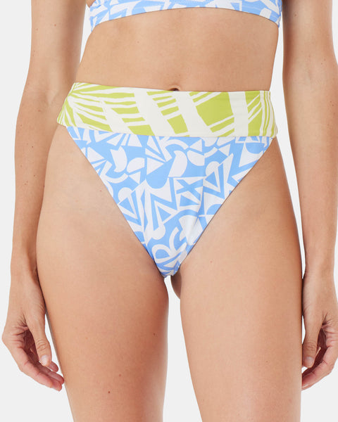 Bali Breaks Banded High Leg Cheeky Bikini Bottom - Roxy