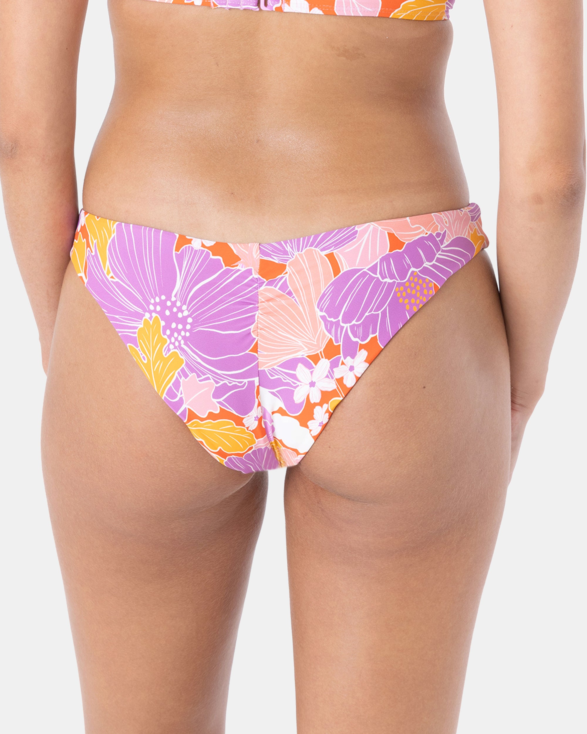 Bell Bottom Blooms Hipster Shirred Back Cheeky Bikini Bottom - Roxy