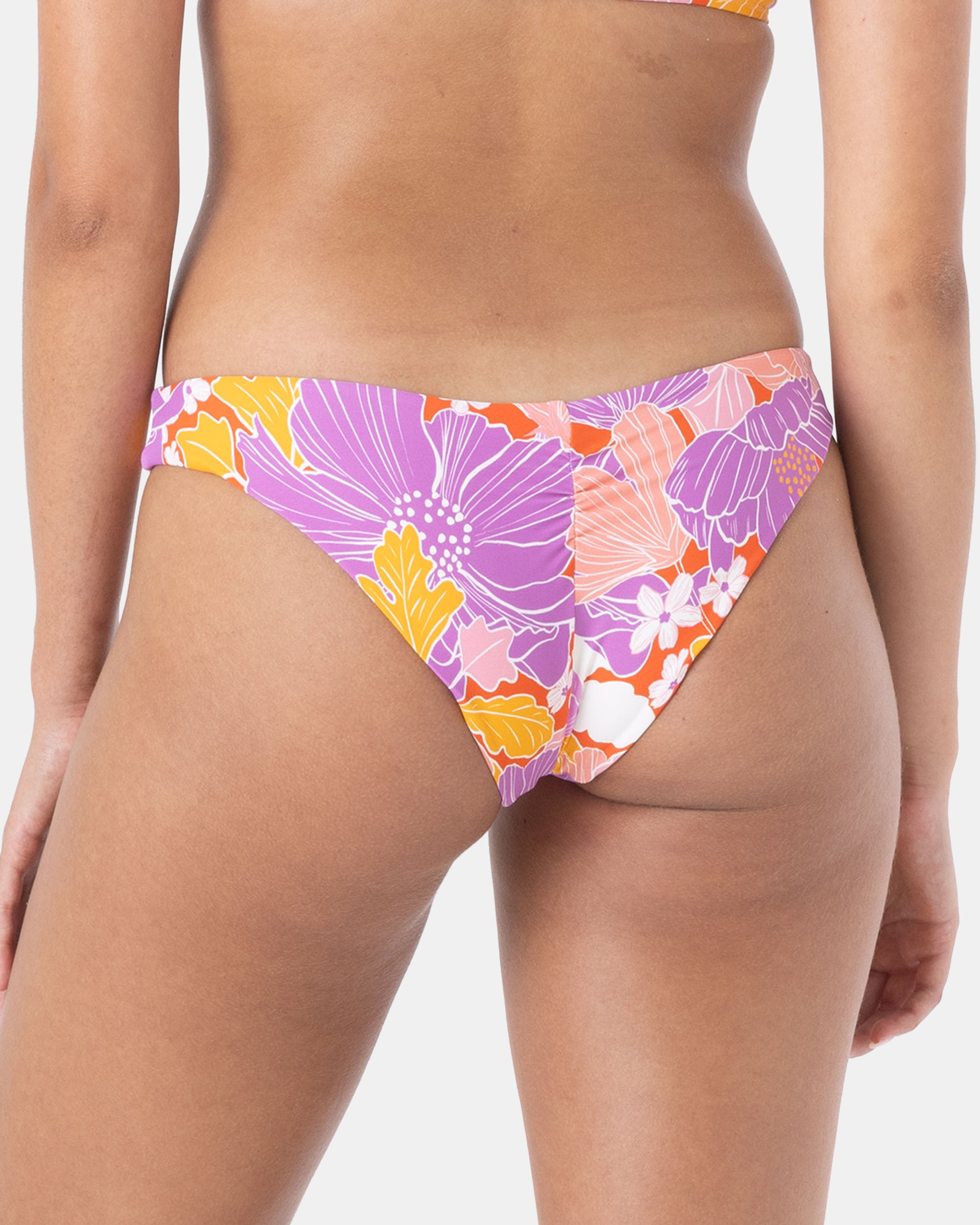 Bell Bottom Blooms Hipster Shirred Back Cheeky Bikini Bottom - Roxy