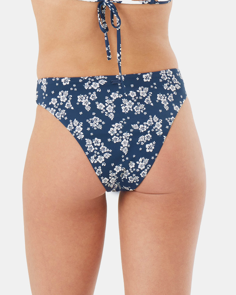 Hibiscus Haven Midrise High Leg Mod Bikini Bottom - Roxy