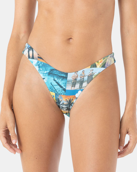 Postcards From Paradise Scoop Cheeky Bikini Bottom - Roxy