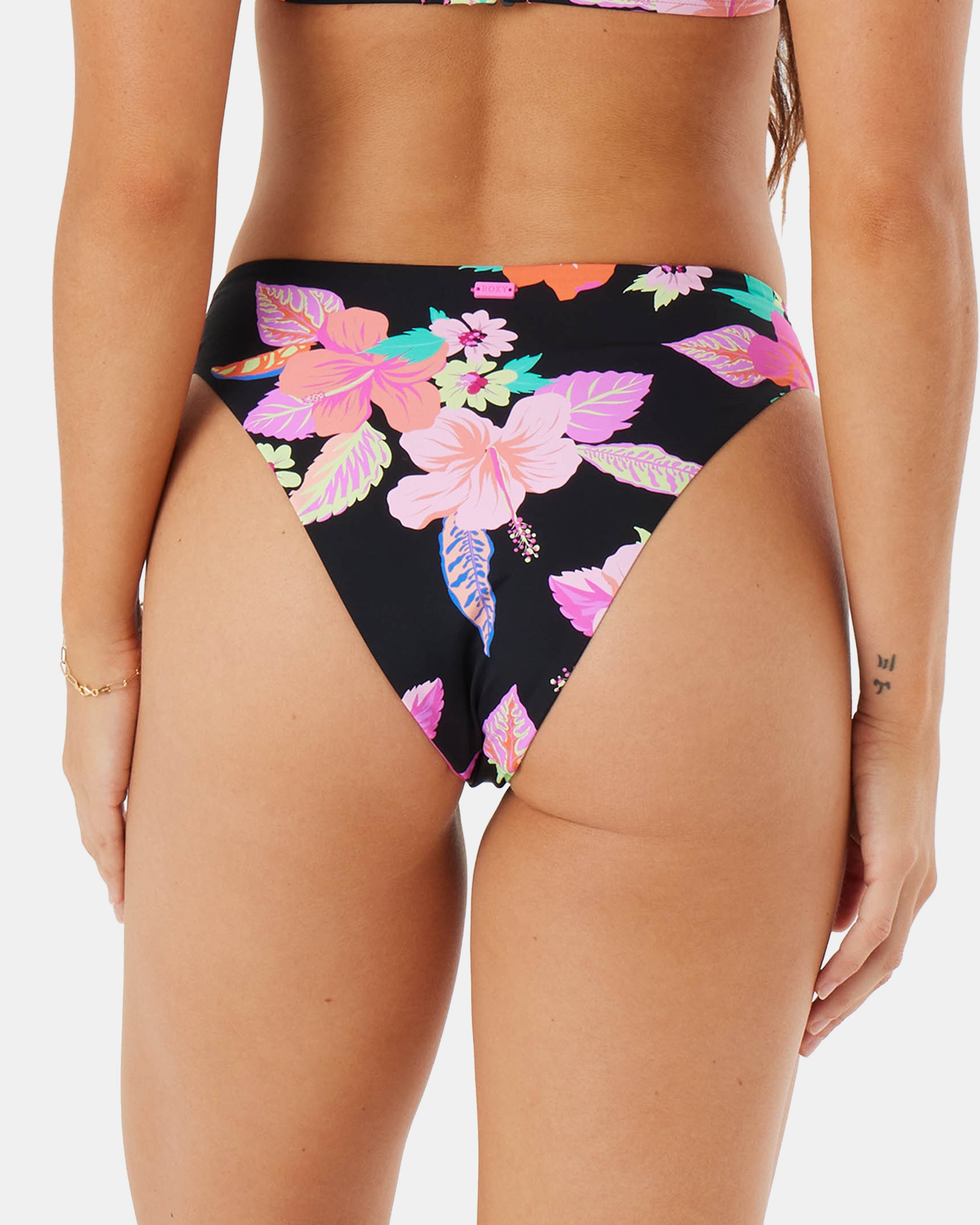 Wanderlust Midrise High Leg Mod Bikini Bottom - Roxy