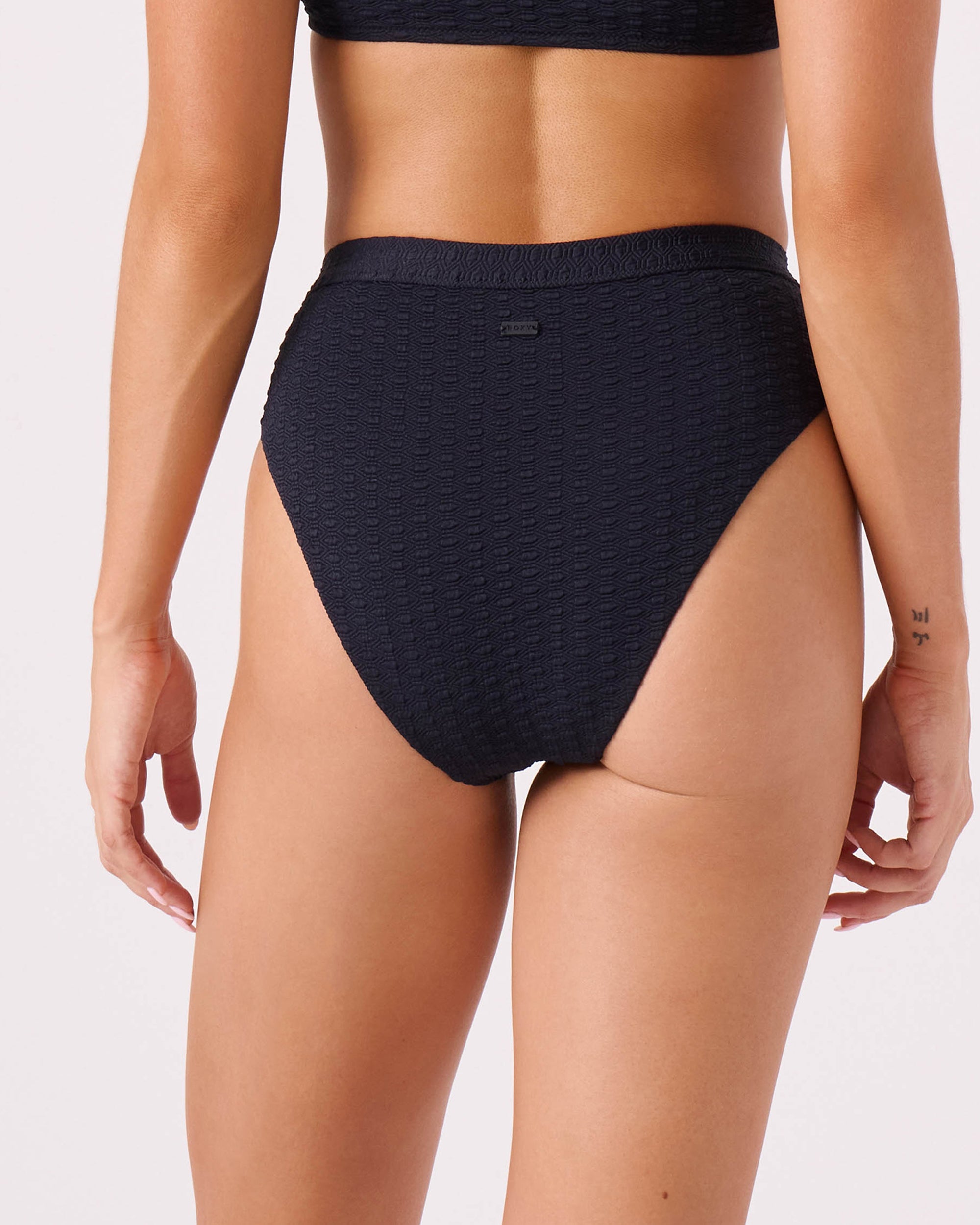Haleiwa Banded High Waist Moderate Bikini Bottom - ROXY