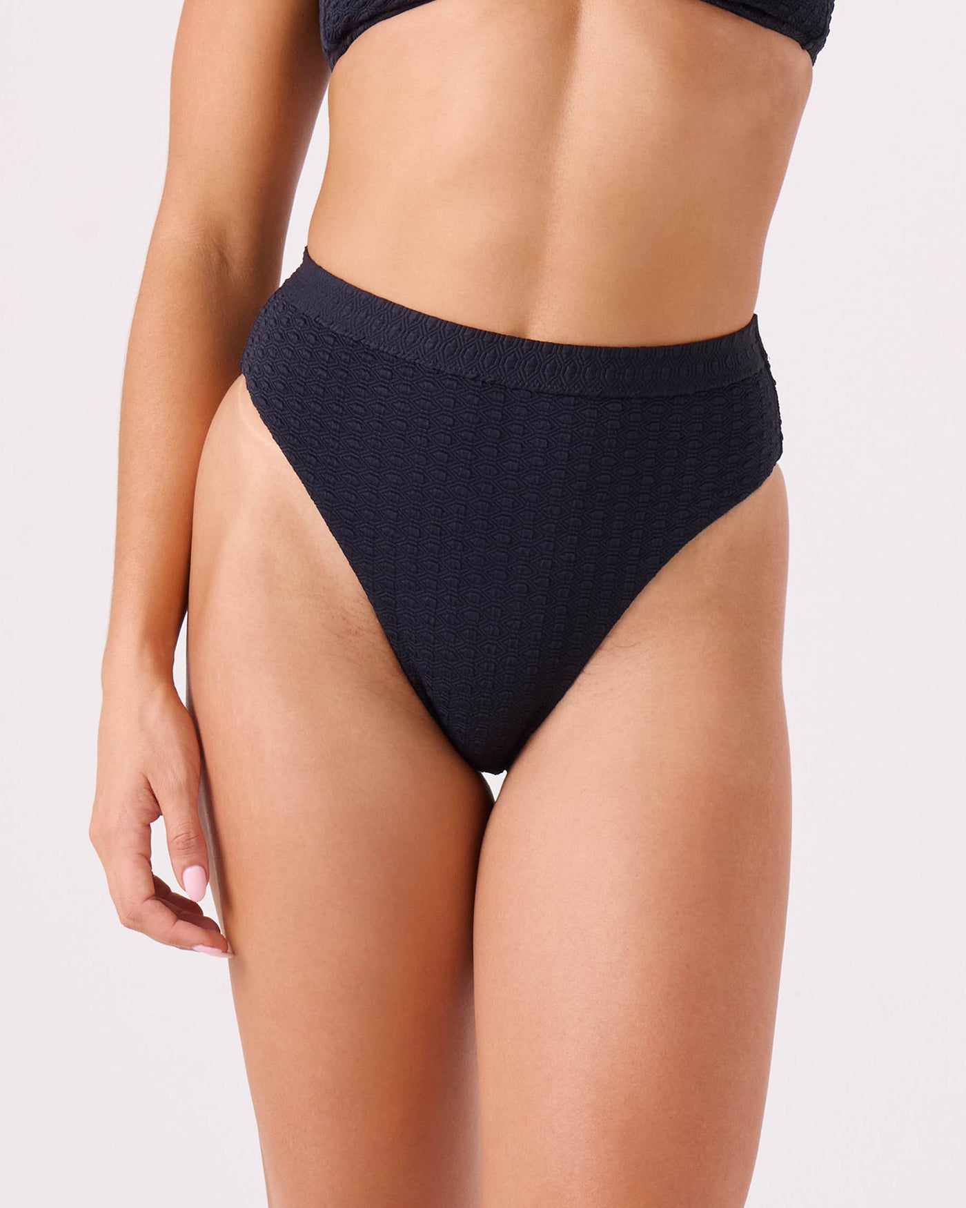 Haleiwa Banded High Waist Moderate Bikini Bottom - ROXY
