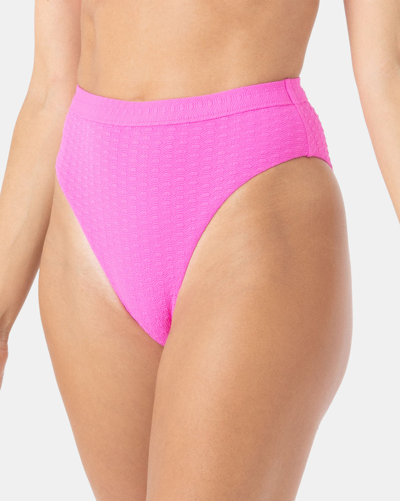 Haleiwa Banded High Waist Moderate Bikini Bottom - Roxy
