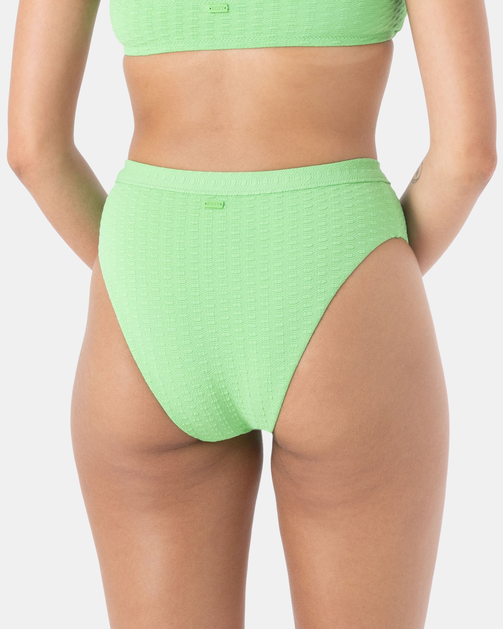 Haleiwa Banded High Waist Moderate Bikini Bottom - Roxy