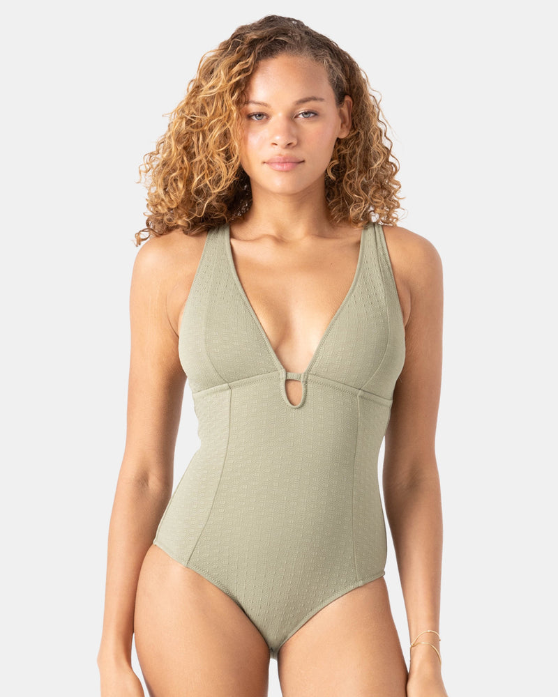 Haleiwa Plunge One Piece Swimsuit - Roxy