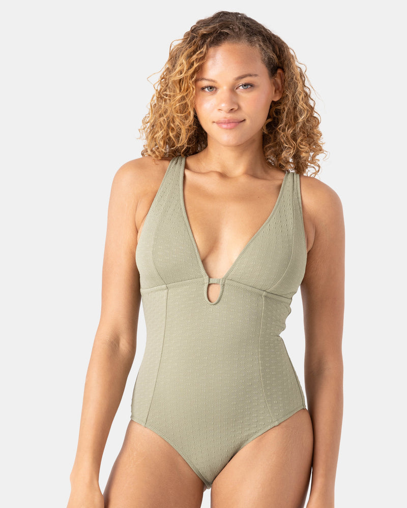 Haleiwa Plunge One Piece Swimsuit - Roxy