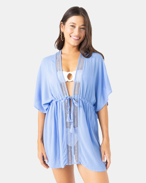 Sun Kissed Kimono Cover Up - Sail Blue - Roxy