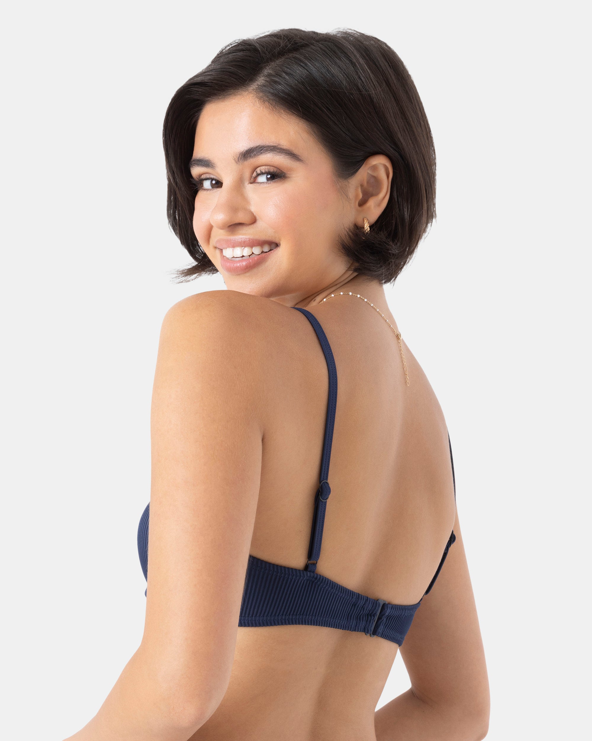 Rib Roxy Love Knot Bralette Bikini Top - Roxy