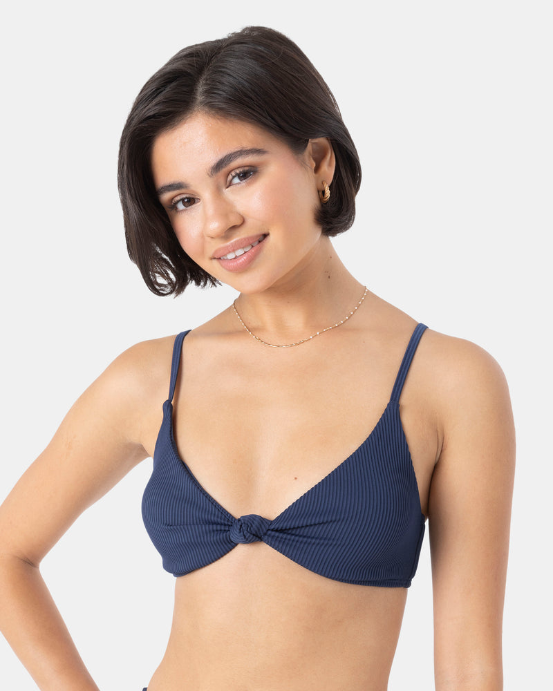 Rib Roxy Love Knot Bralette Bikini Top - Roxy