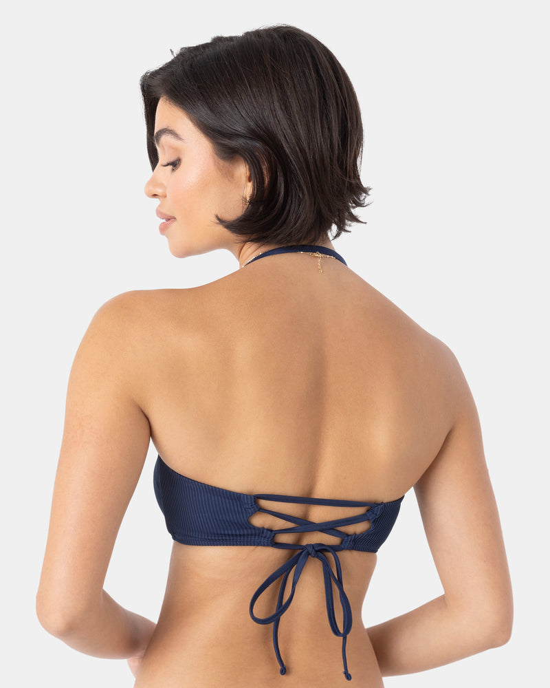 Rib Roxy Love Lace Bandeau Bikini Top - Roxy