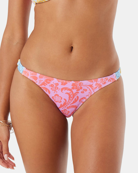 Tapestry Patchwork Side Tab Cheeky Bikini Bottom - Roxy