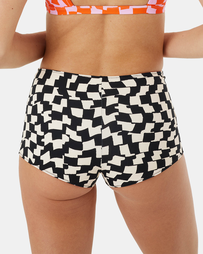 Checked Out Reversible Shortie Bikini Bottom - Roxy