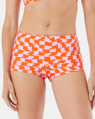 Checked Out Reversible Shortie Bikini Bottom - Roxy