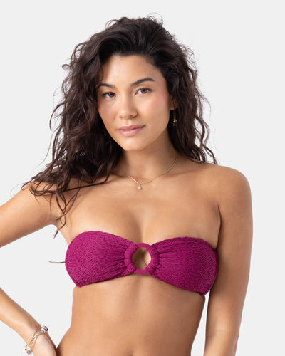 Crochet Ring Bandeau Bikini Top
