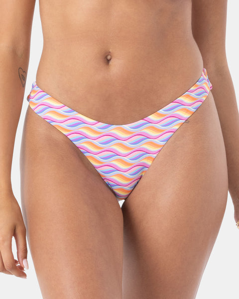 High Tide Scoop Cheeky Bikini Bottom - Roxy