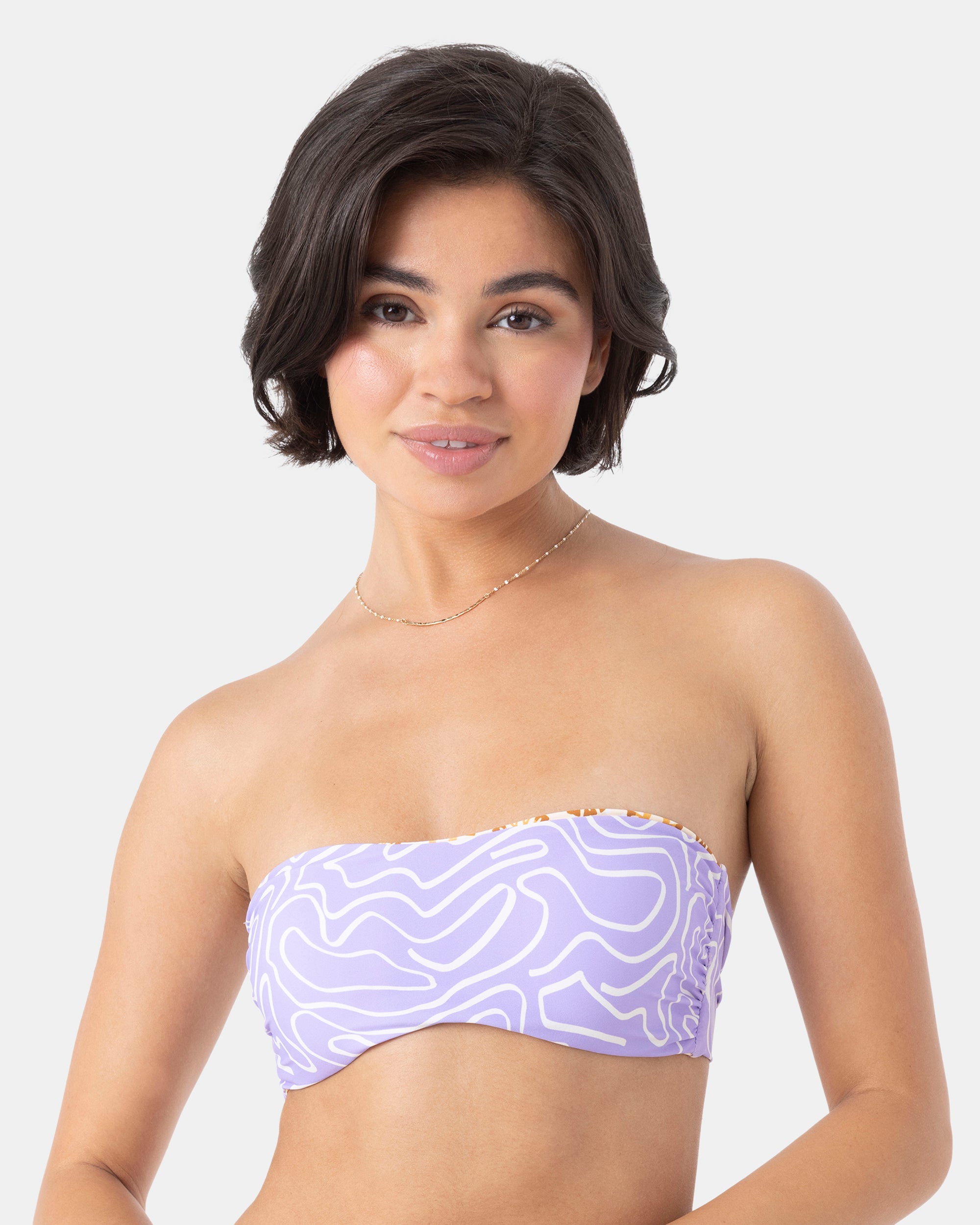 Sunshine State of Mind Reversible Bandeau Bikini Top - Roxy